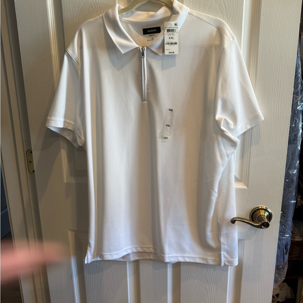 Alfani Men's White Polo Shirt